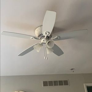 White 3 light ceiling fan